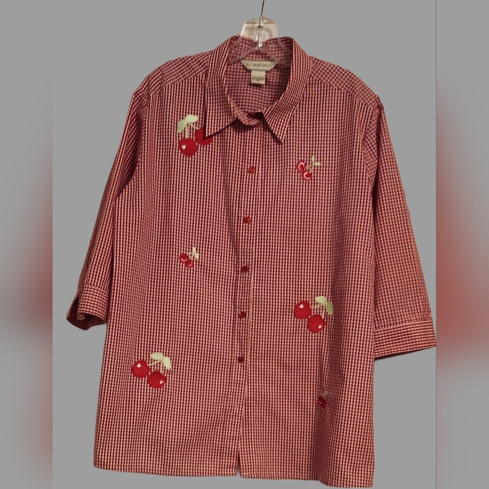 Allison Daley Red Checkered Top